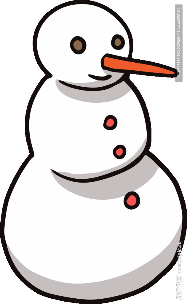 可愛卡通雪人形象