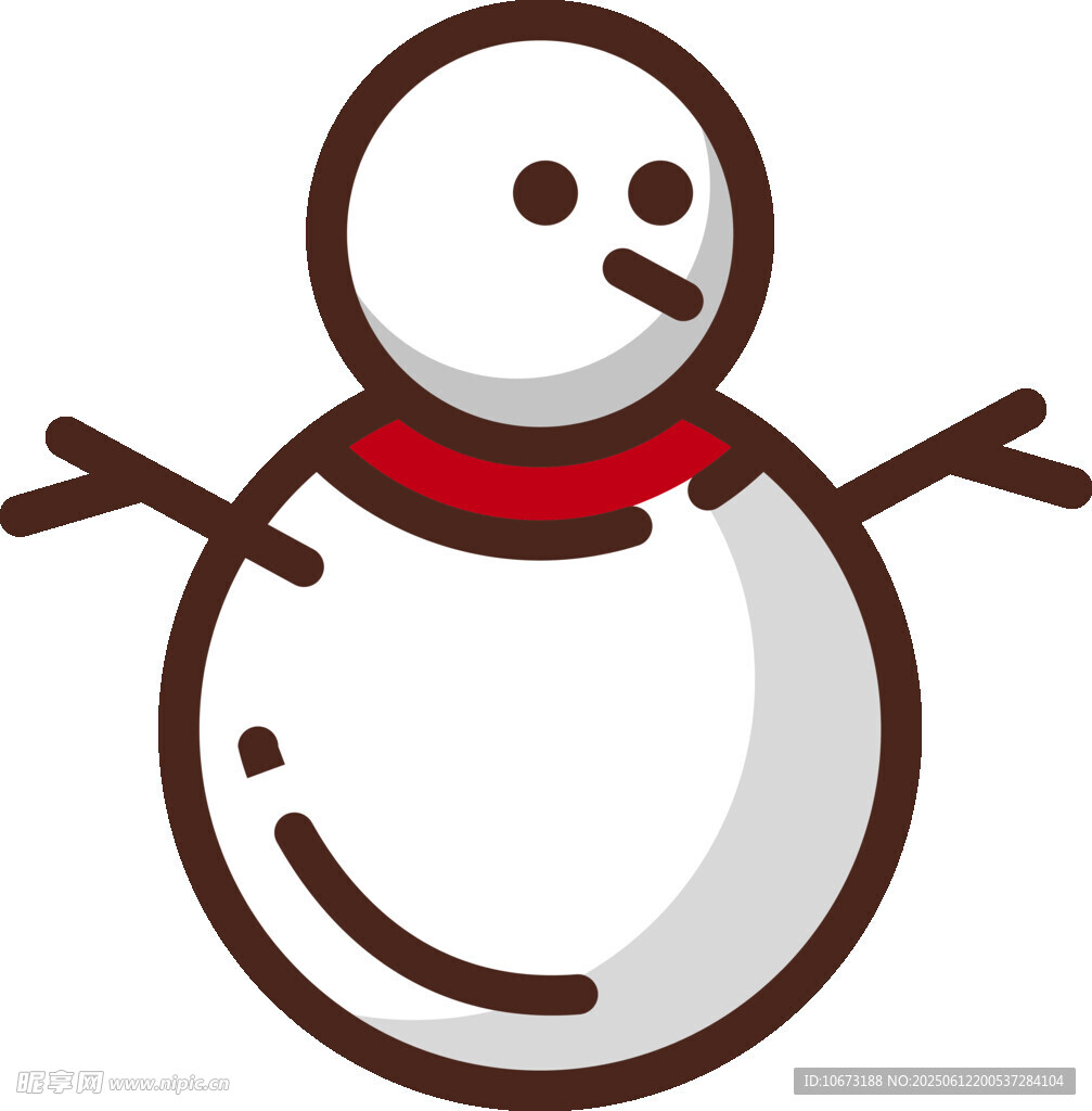 可愛卡通雪人形象