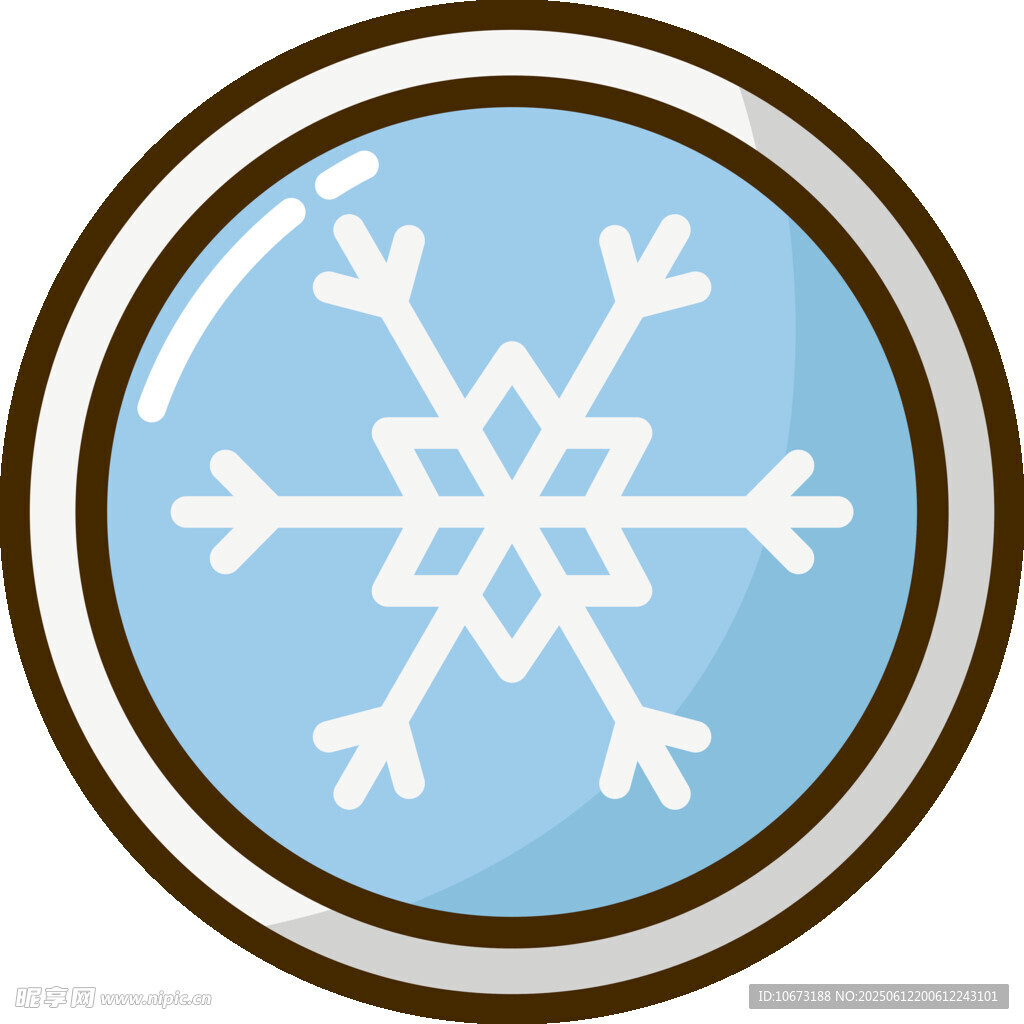 圓形雪花圖標(biāo)