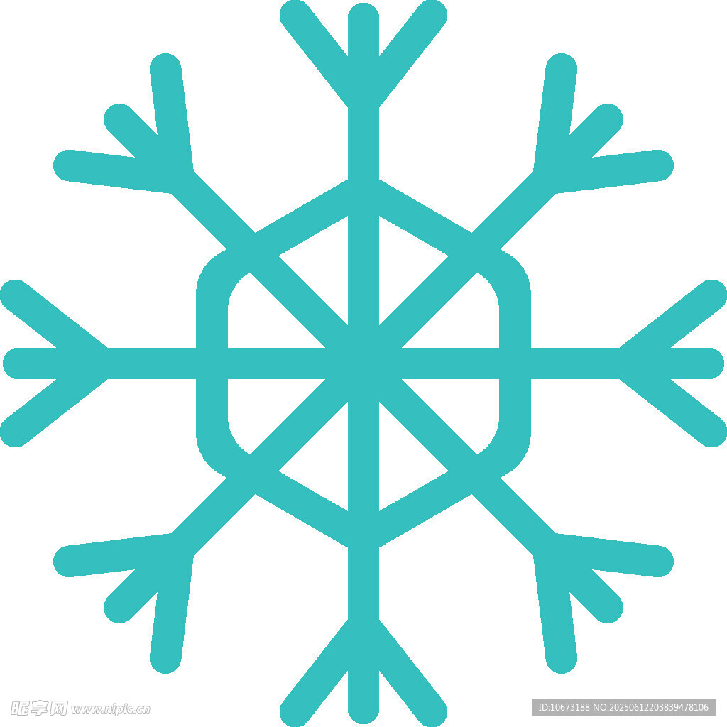 藍色簡約雪花圖案