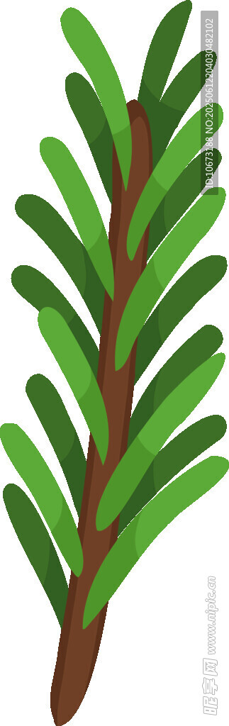 綠色枝葉插畫