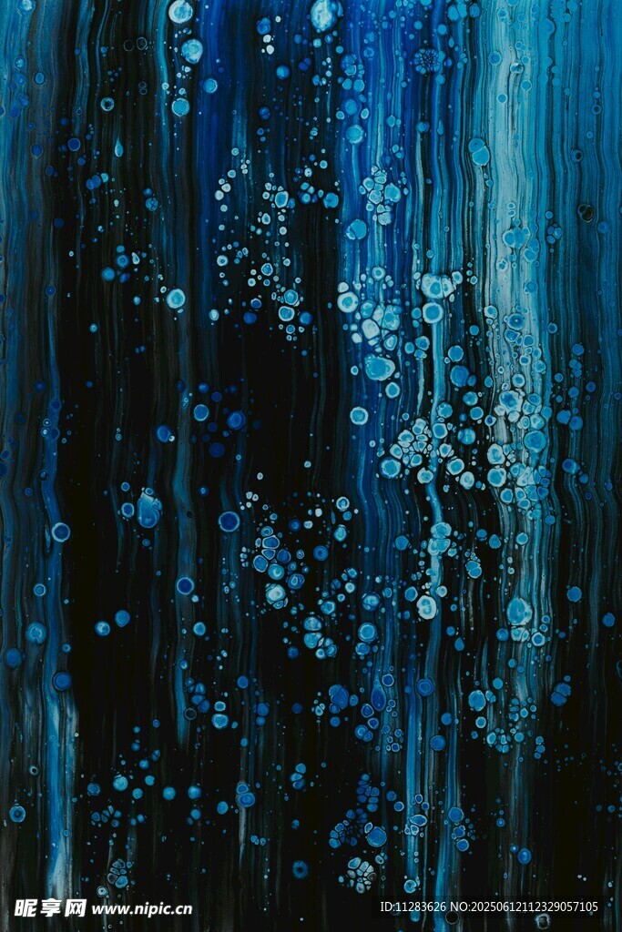 夢(mèng)幻藍(lán)色抽象雨滴背景