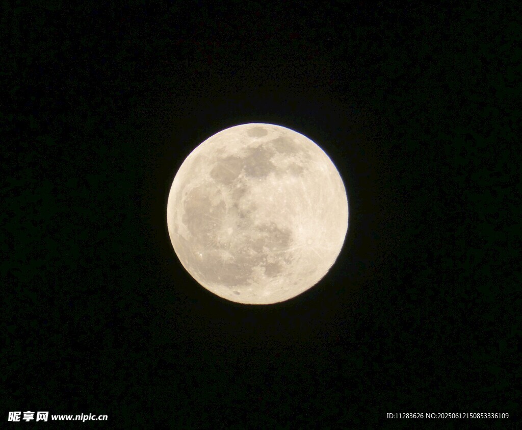 夜空中的皎潔明月