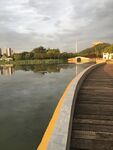 湖畔木棧道風景