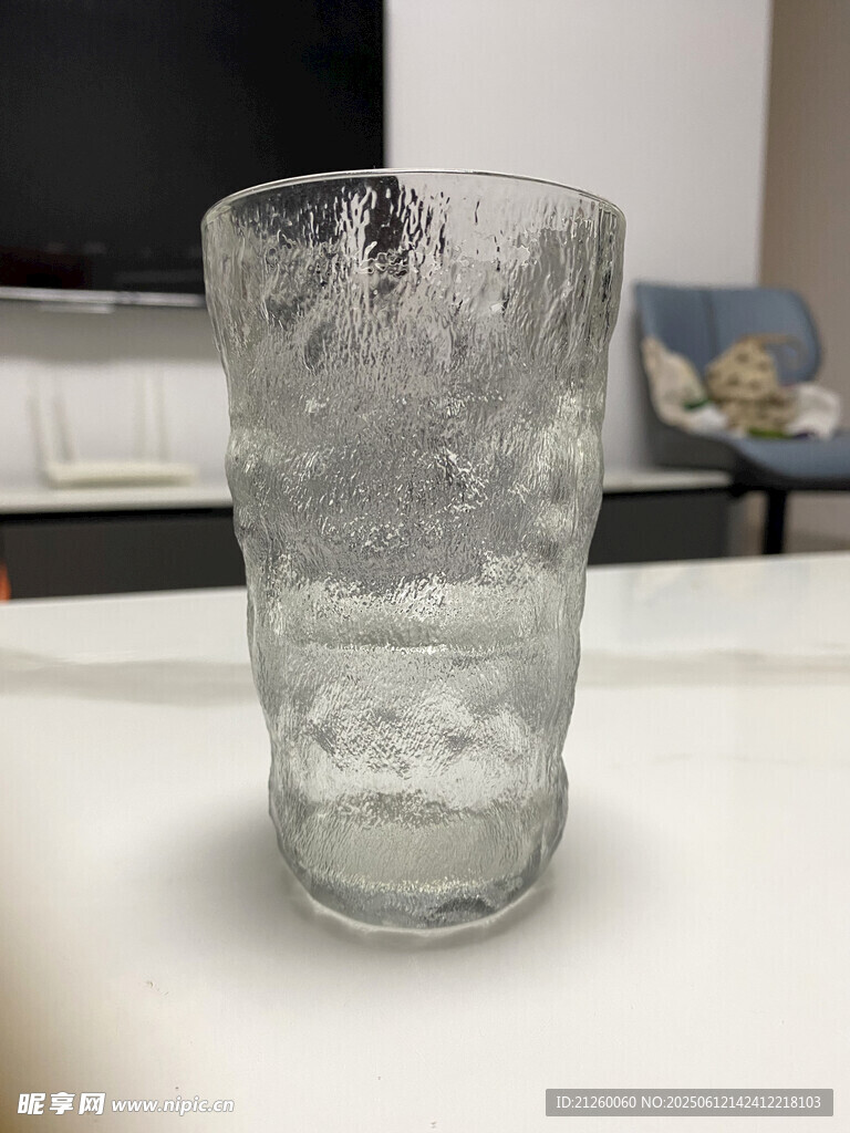 透明浮雕花紋玻璃杯