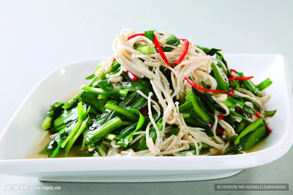 涼拌菠菜金針菇