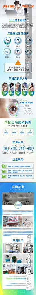 眼科醫院美團微信長圖詳情頁