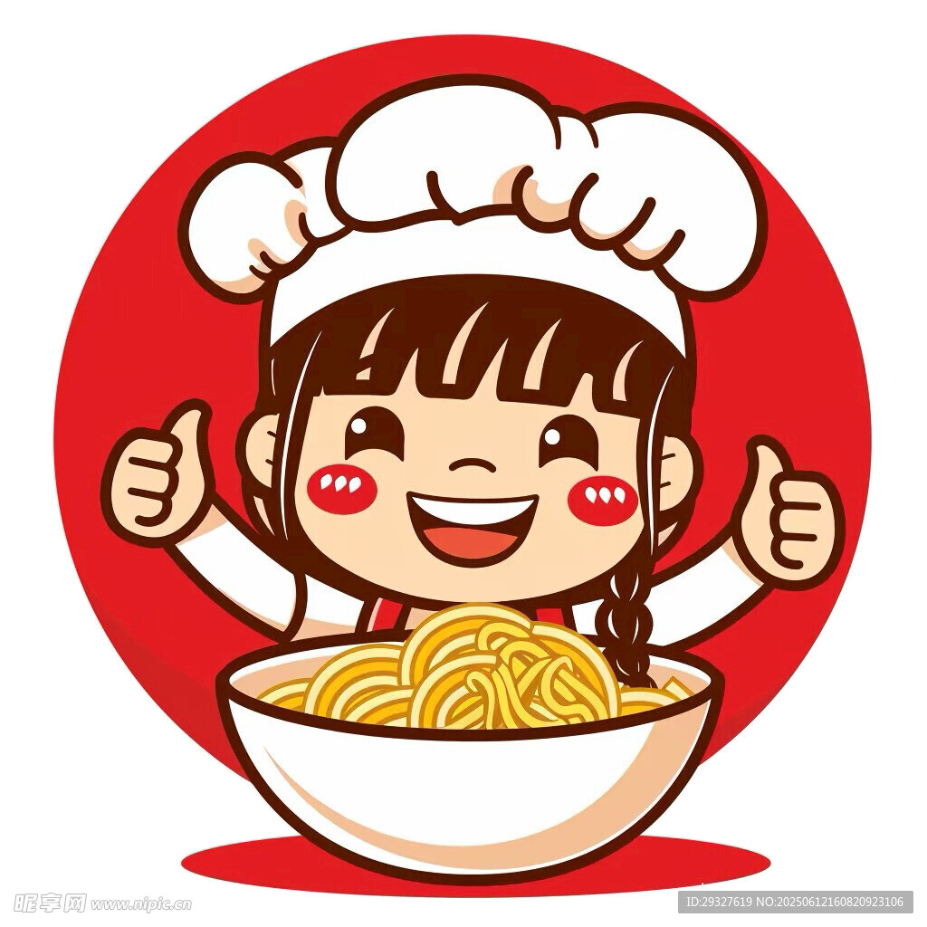 可愛(ài)女孩暢享美味面條