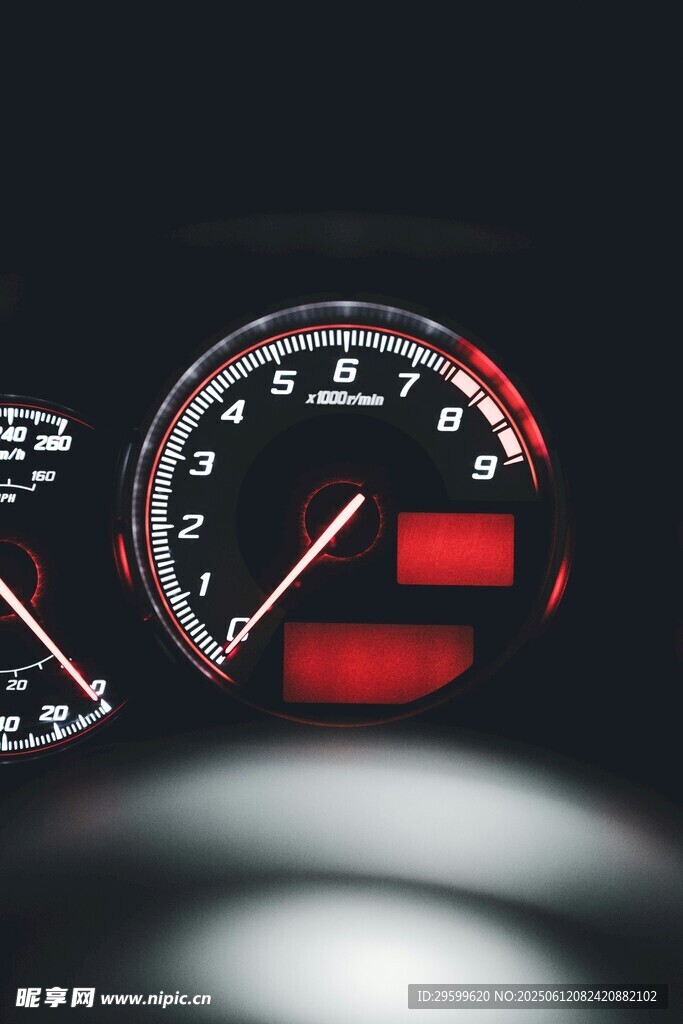 汽車儀表盤特寫