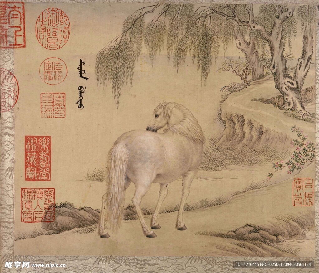 古畫中回首的羊