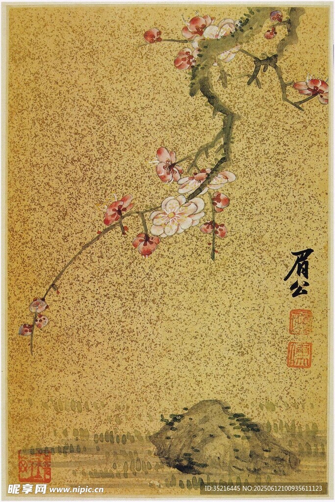 中式古典梅花圖