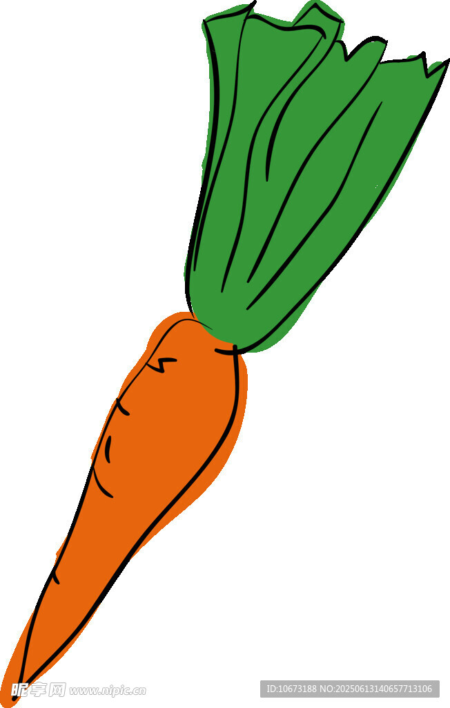 卡通胡蘿卜插畫