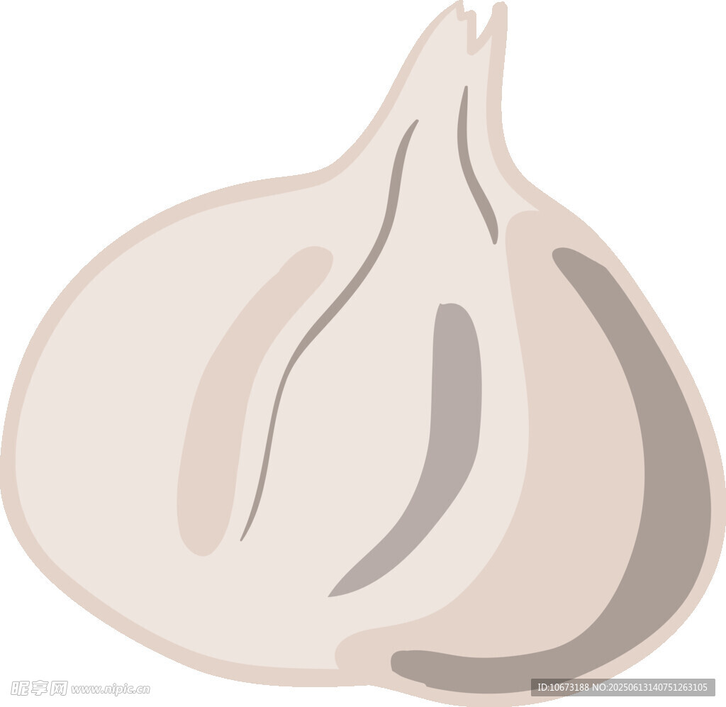 卡通風(fēng)格大蒜插畫(huà)