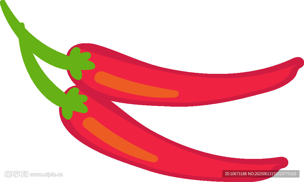 兩個紅辣椒插畫