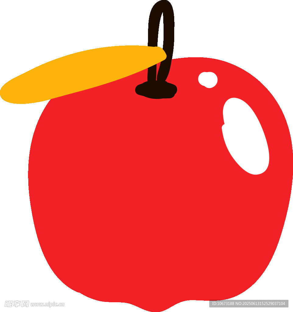 卡通紅蘋果插畫