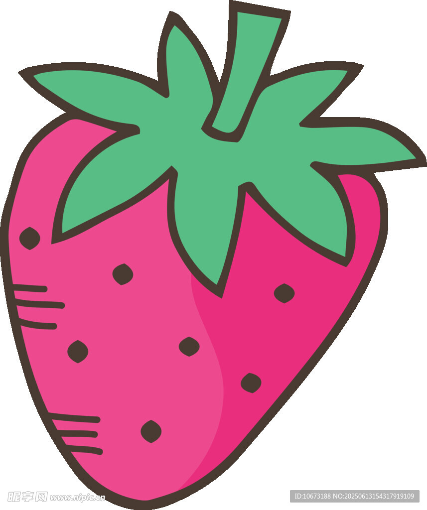 卡通草莓插畫