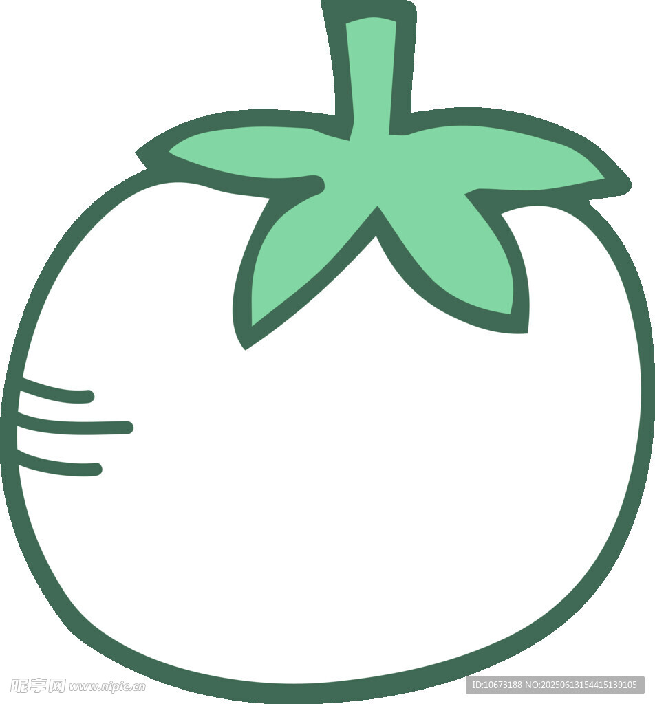 卡通番茄簡(jiǎn)筆畫