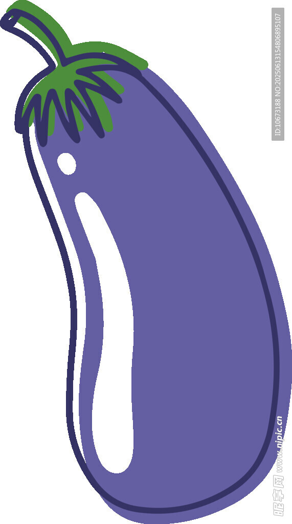 紫色茄子插畫