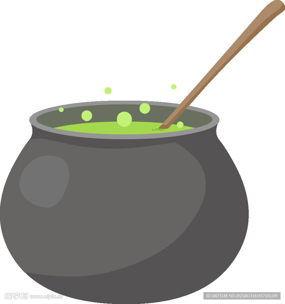 魔法大鍋煮著神秘綠液