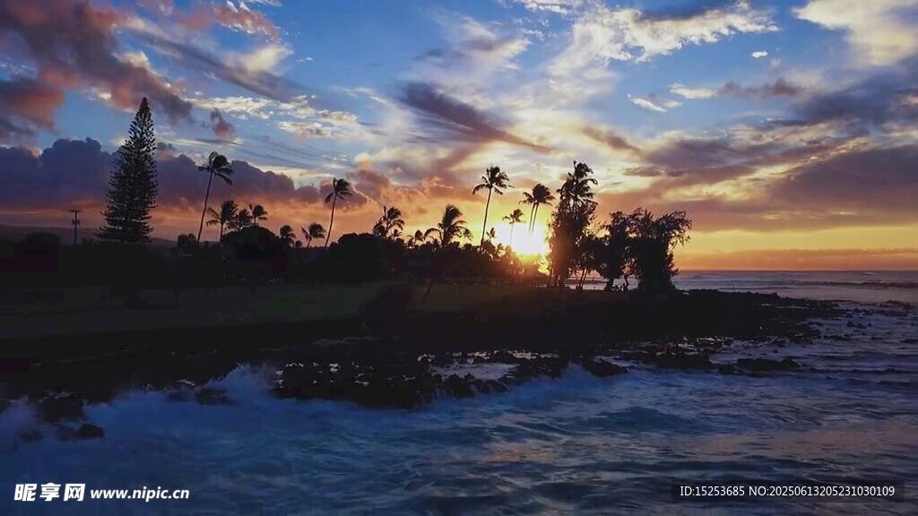 海邊日落美景