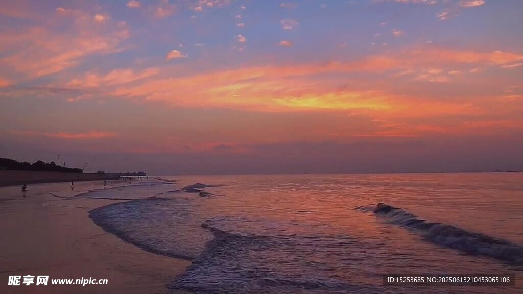 海邊絕美日落海景畫面