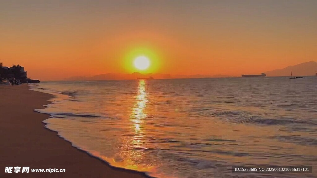 海邊日落美景