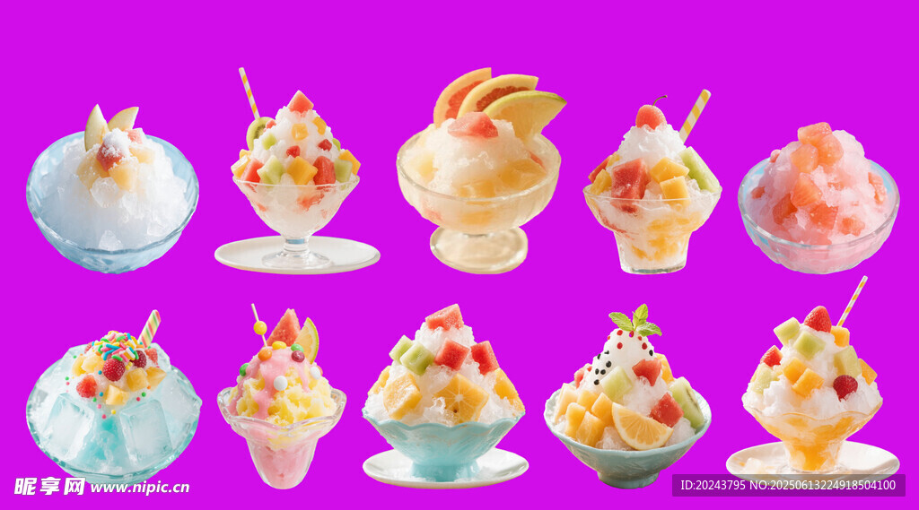 多彩創(chuàng)意冰淇淋甜品展示