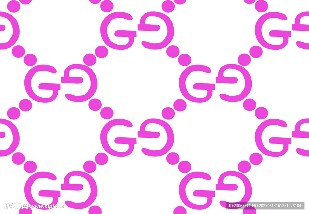 粉色GG圖案重復紋理