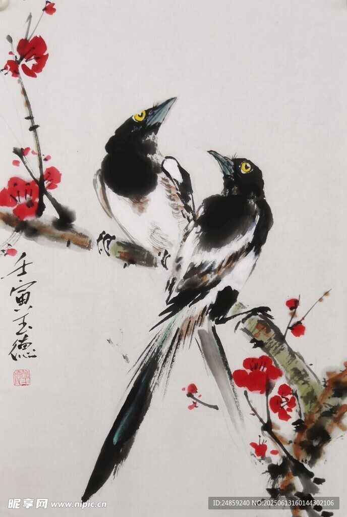 雙鵲圖