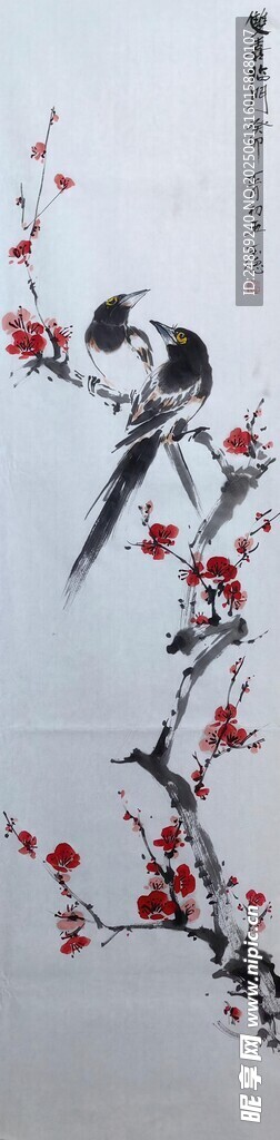 國畫喜鵲