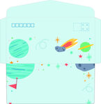 夢幻宇宙主題信封設計
