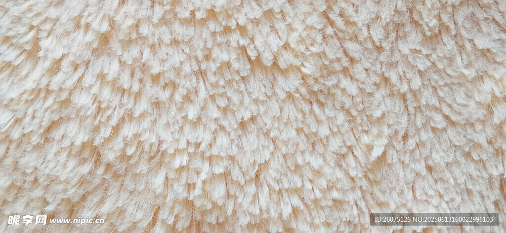 米白色毛絨面料紋理特寫