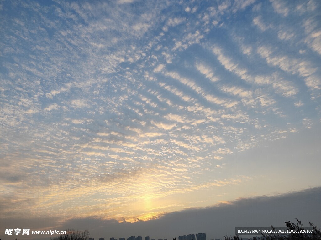 夕陽白云