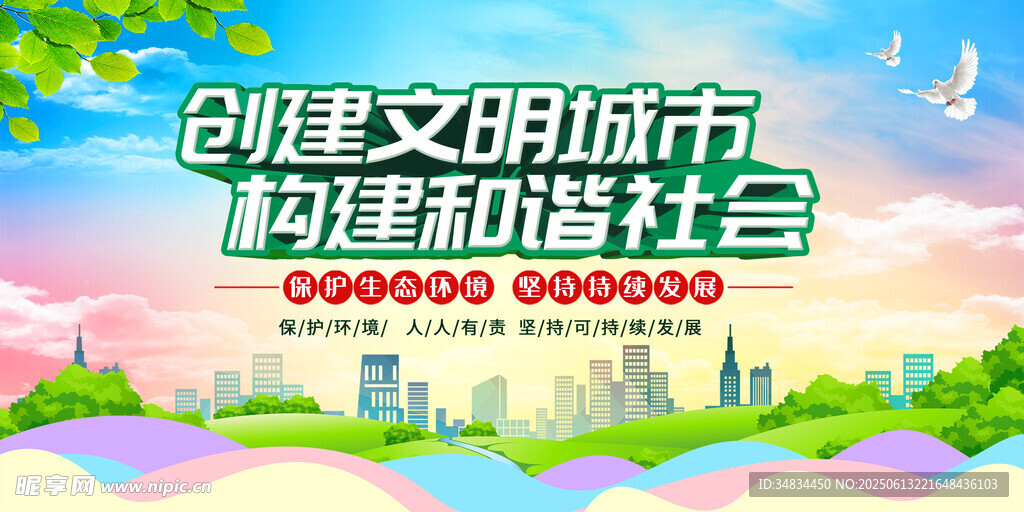 創建文明城市宣傳海報
