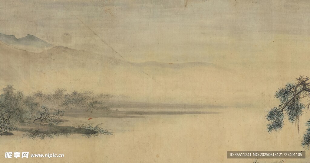 水墨山水風景圖