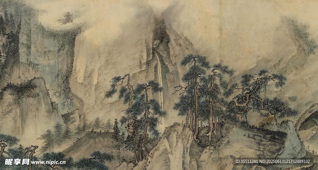 山水國畫風景圖