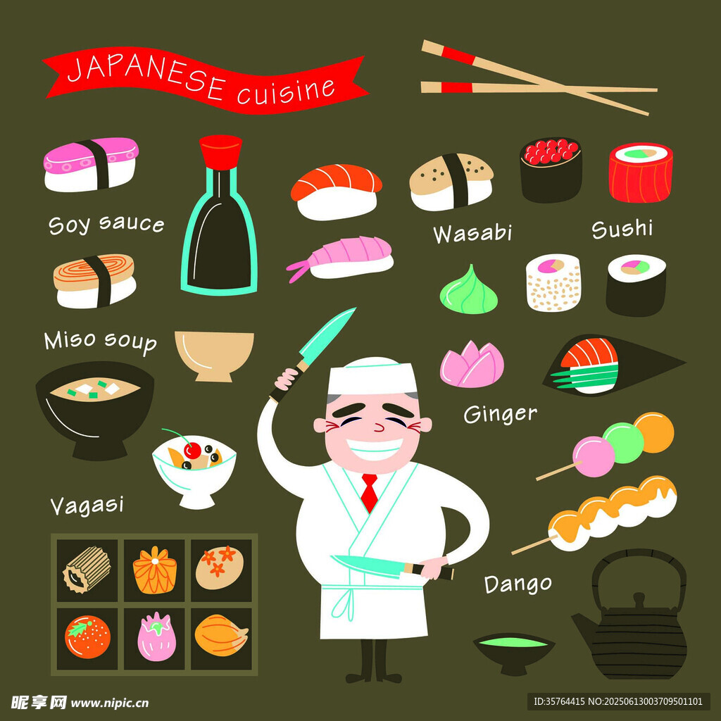 廚師食物插畫