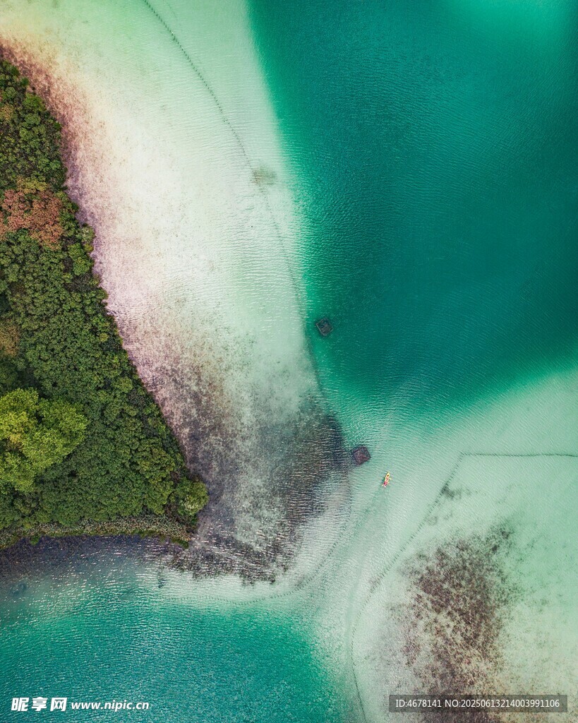 海島淺灘美麗海景