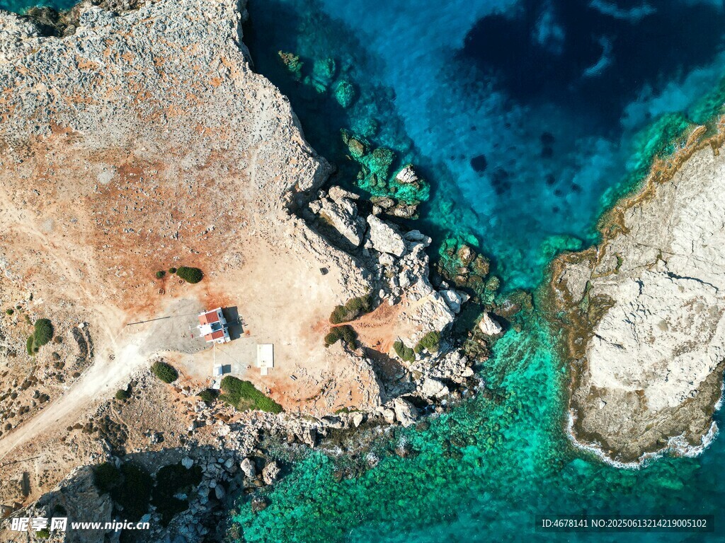 俯瞰美麗海島海岸風(fēng)光