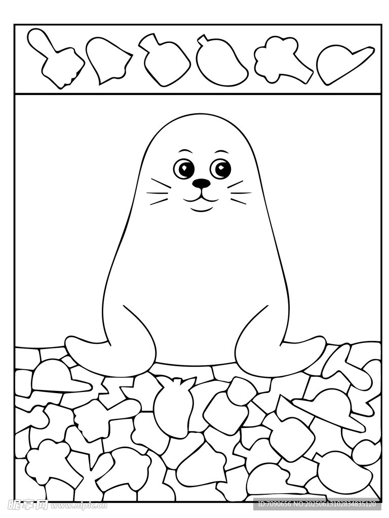 可愛海豹簡筆畫