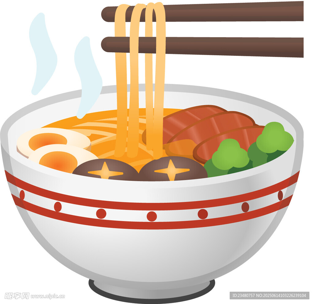 美味拉面碗中盛