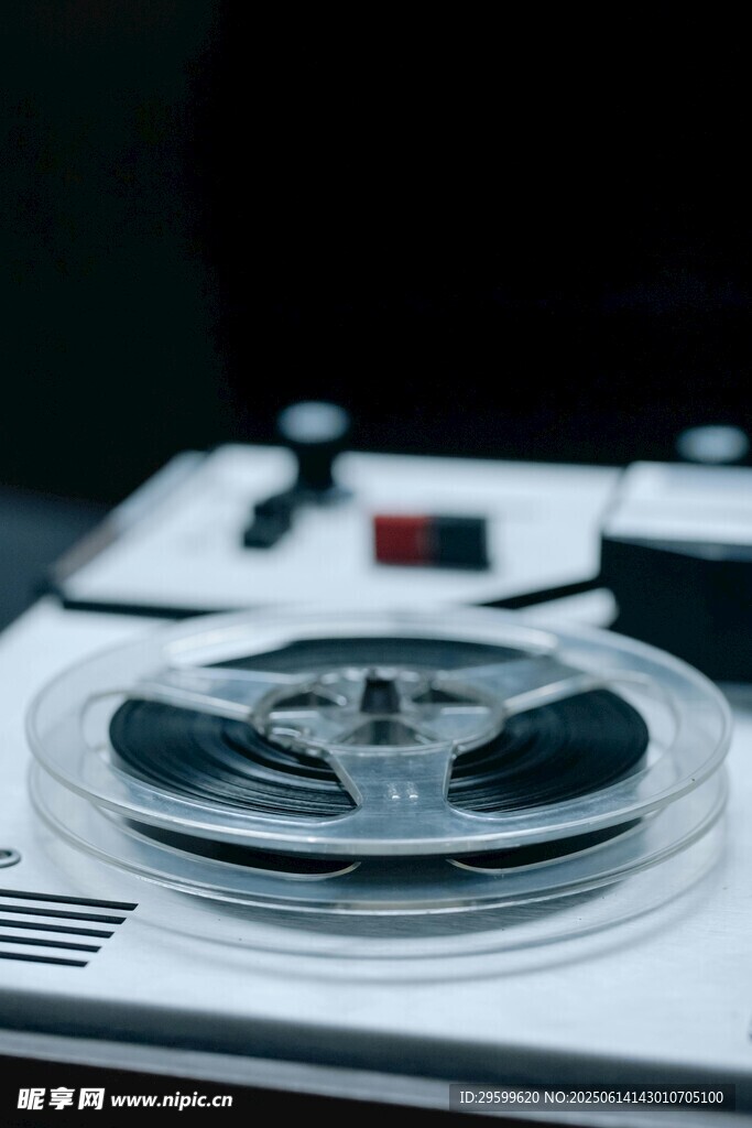 復古磁帶錄音機特寫