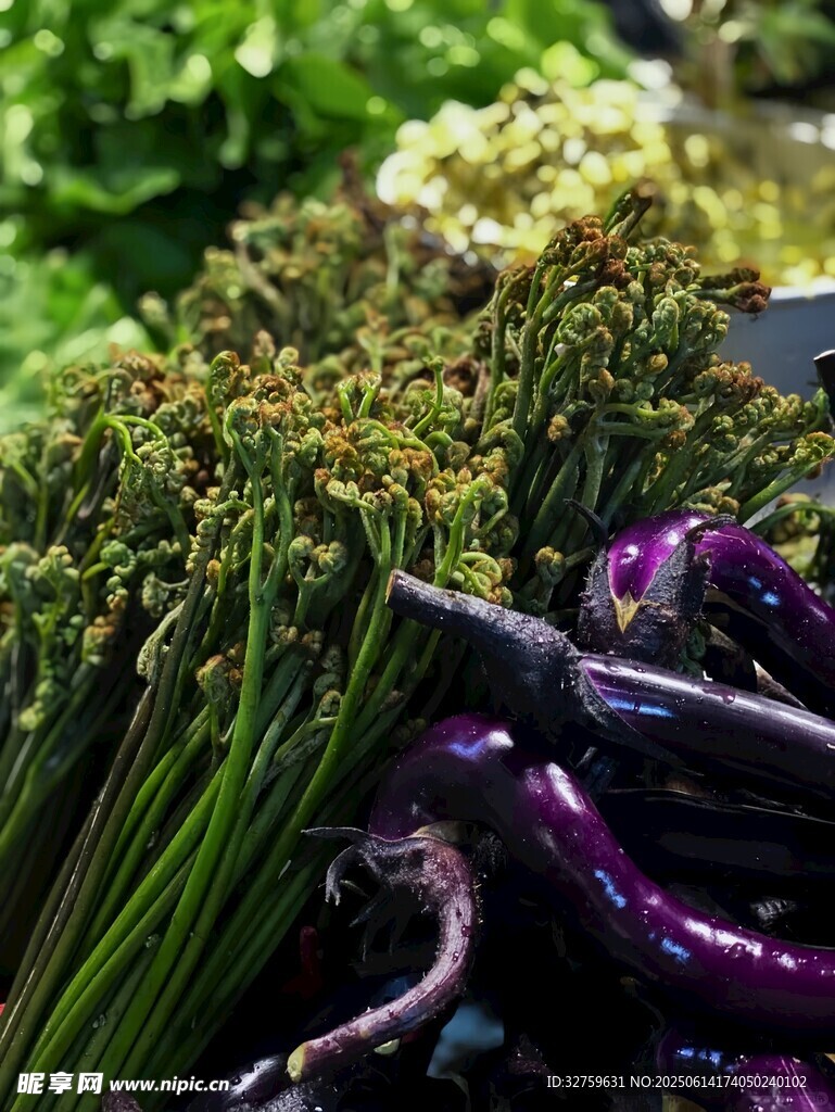 新鮮蔬菜堆疊展示