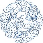 中式傳統(tǒng)云紋鳳凰圖案