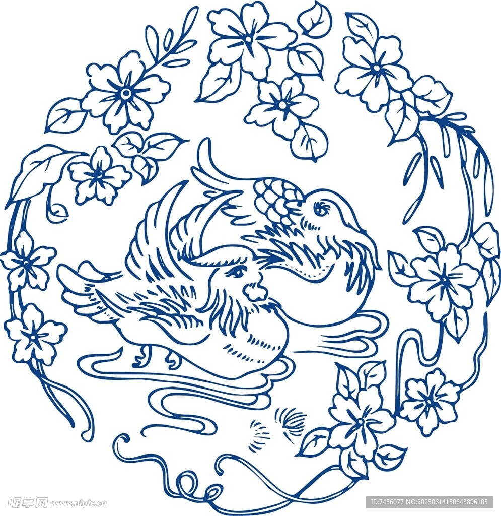 中式花鳥鳳凰傳統(tǒng)紋樣