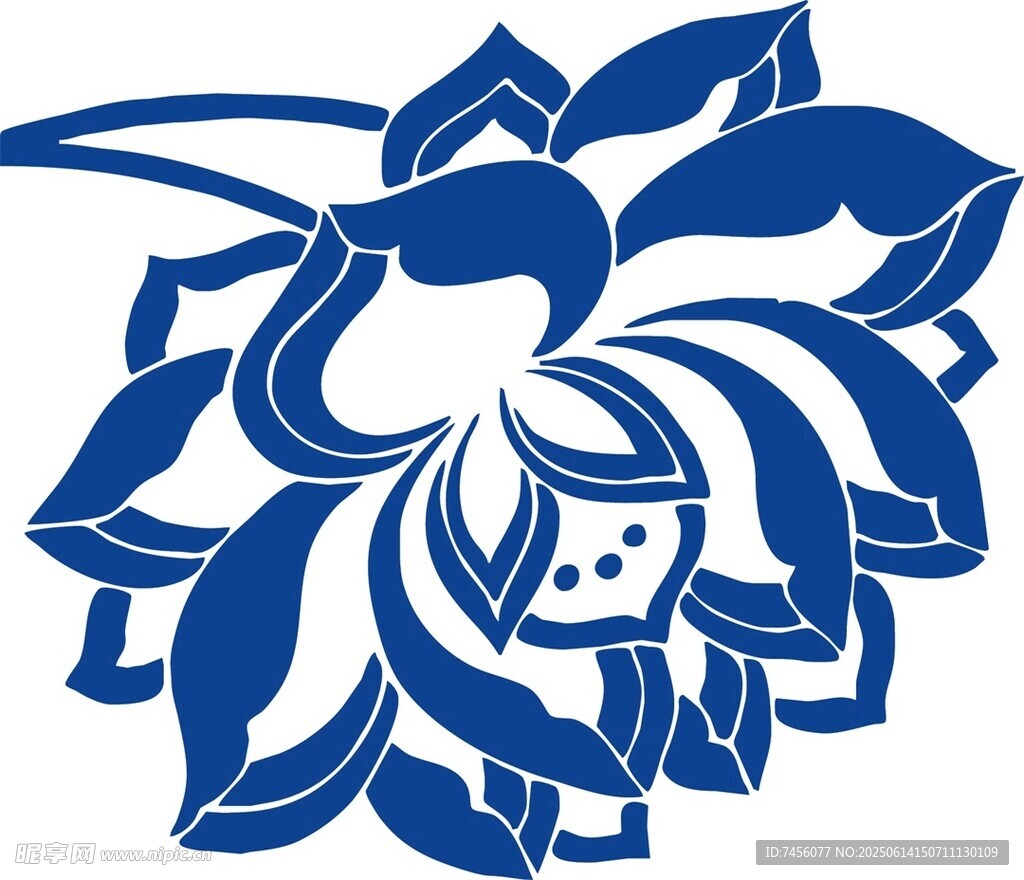 藍色蓮花圖案