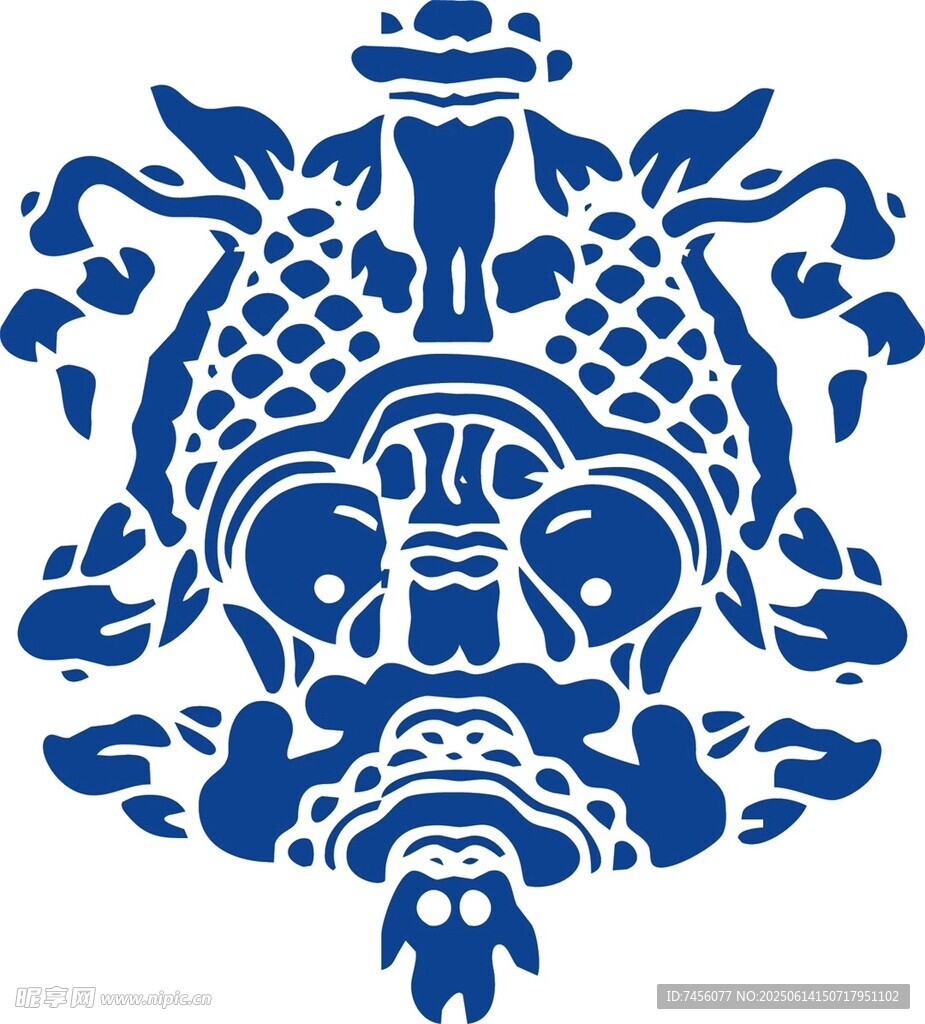 傳統(tǒng)藍(lán)白魚紋圖案