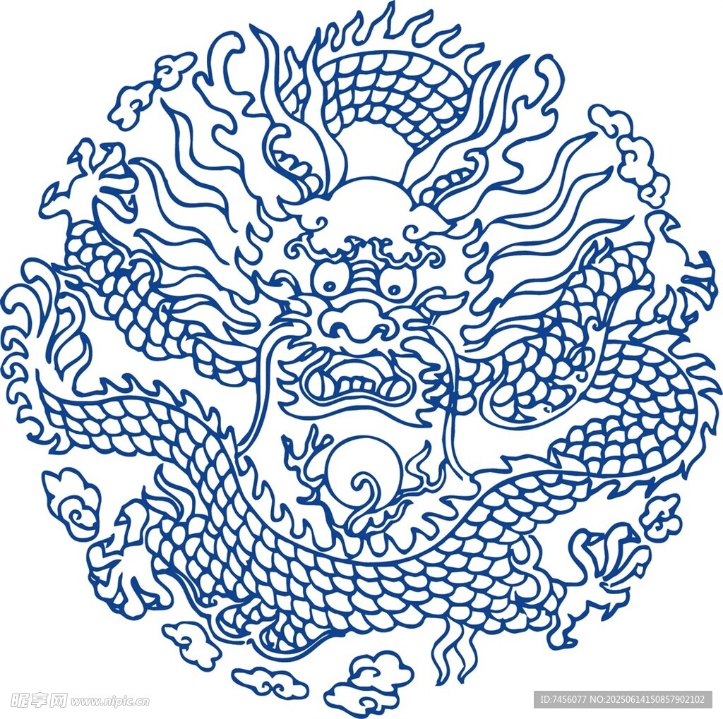 傳統中式龍紋圖案