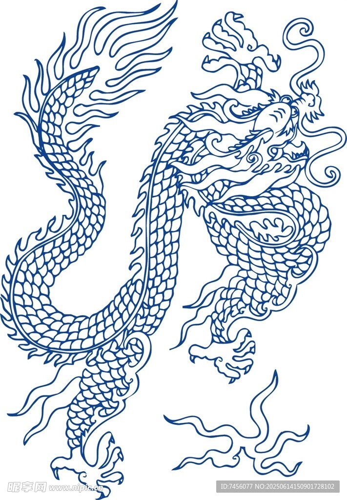 傳統(tǒng)中式龍紋圖案設(shè)計