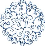 中式傳統花卉紋樣圖案